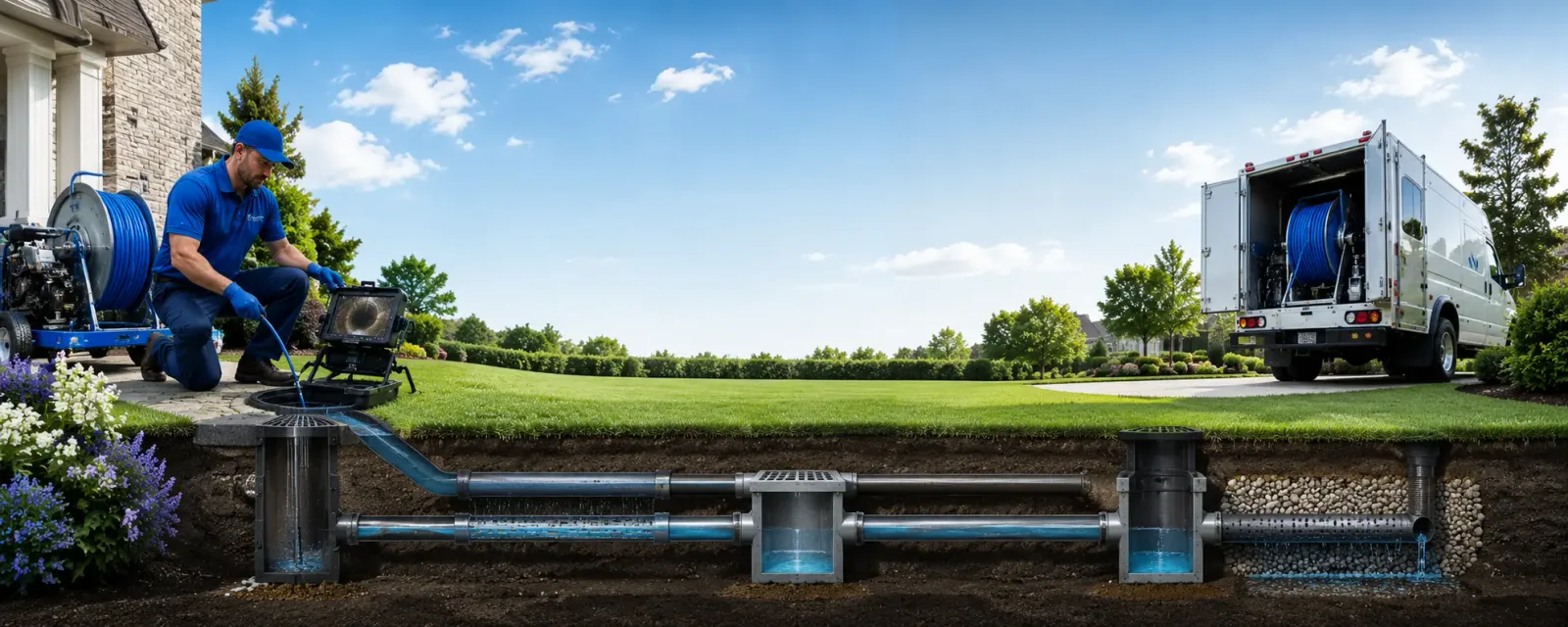 Outdoor drain cleaning information for Bridgeport, OH